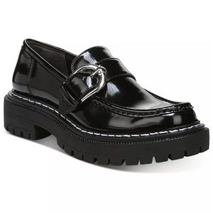 Sam Edelman Circus Glossy Black Patent Lug-Sole Loafer Size 7.0